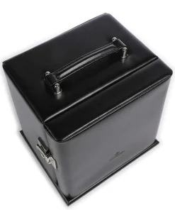 Merino 5 Etagen Schmuckkasten Lederimitat schwarz