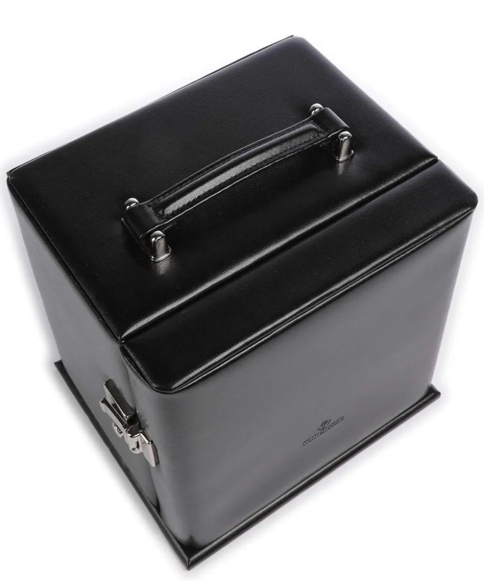 Merino 5 Etagen Schmuckkasten Lederimitat schwarz