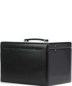 Merino 5 Etagen Schmuckkasten Lederimitat schwarz