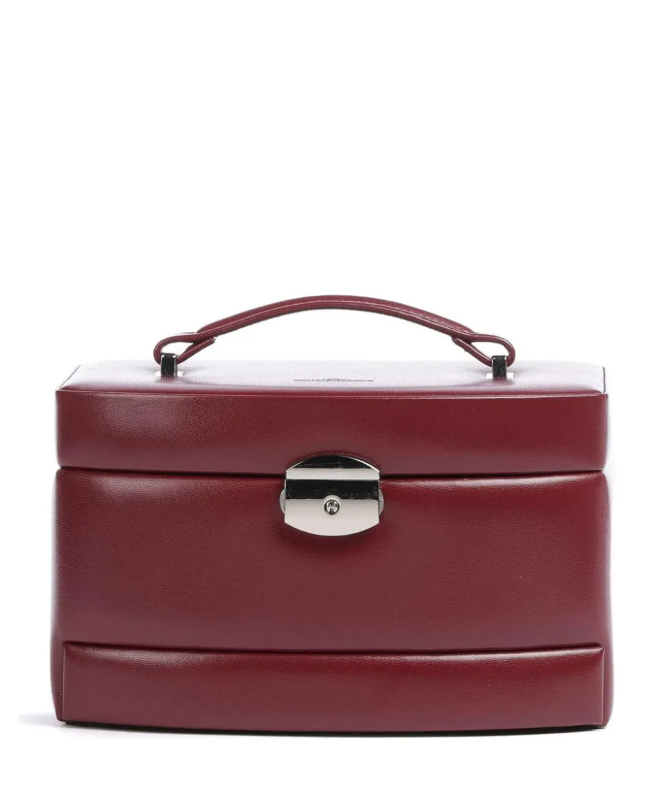 Merino 3 Etagen Schmuckkasten Lederimitat dunkelrot