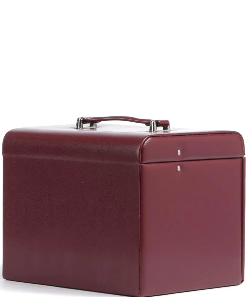 Merino 5 Etagen Schmuckkasten Lederimitat rot