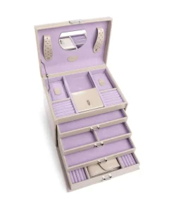 Merino Moda Schmuckkasten Lederimitat beige