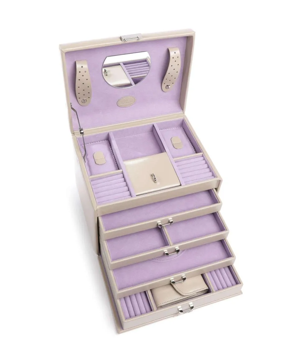 Merino Moda Schmuckkasten Lederimitat beige