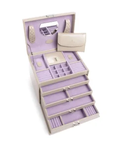 Merino Moda Schmuckkasten Lederimitat beige