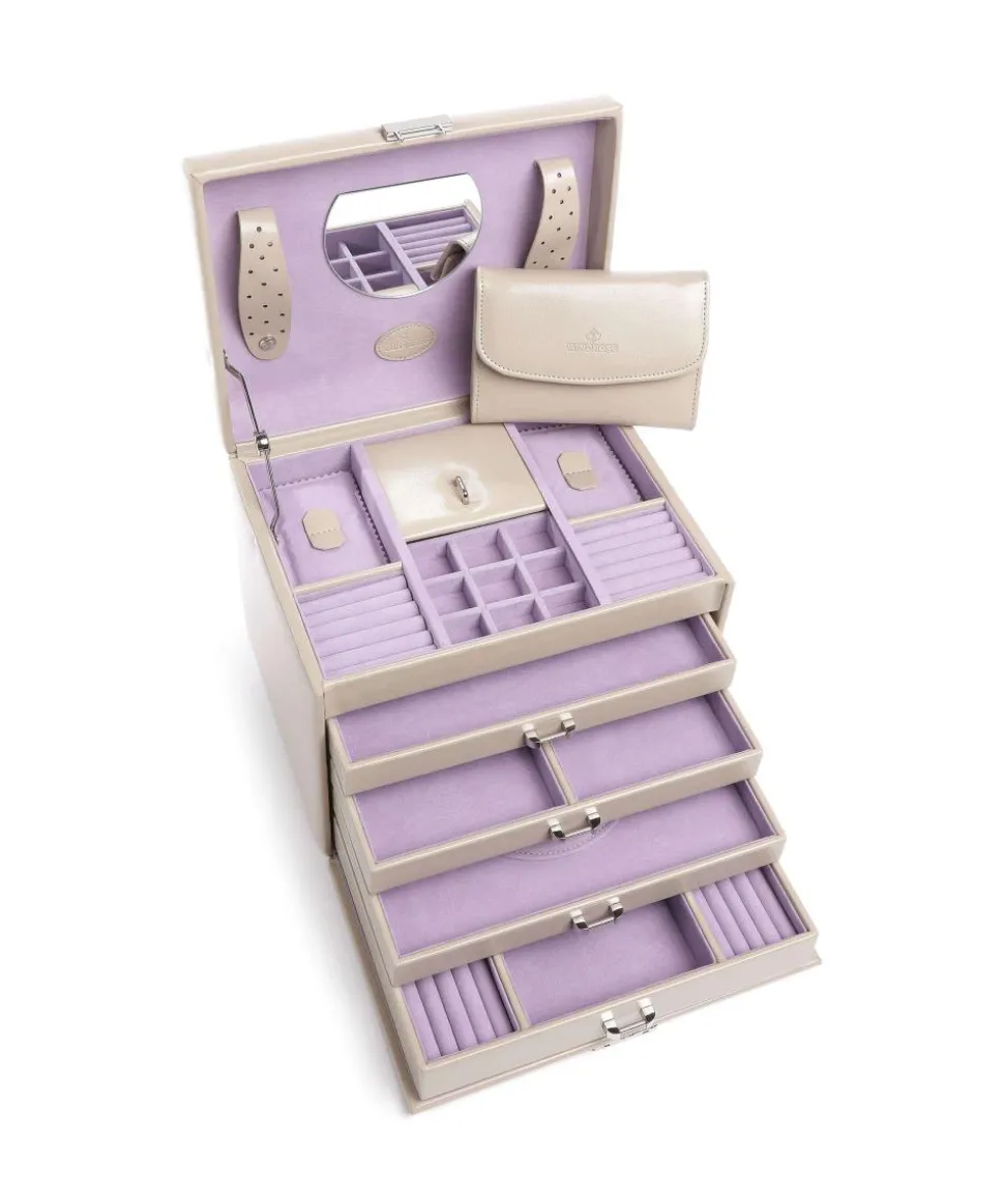 Merino Moda Schmuckkasten Lederimitat beige