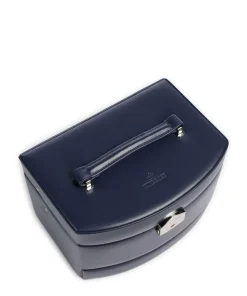 Merino Moda Schmuckkasten Lederimitat dunkelblau