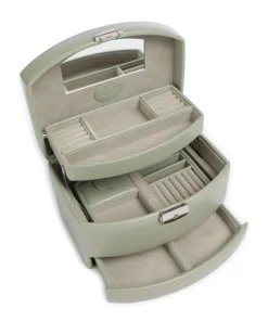 Merino Moda Schmuckkasten Lederimitat pistazie