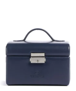 Merino Moda Schmuckkasten Lederimitat dunkelblau