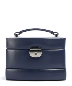 Merino Schmuckkasten Lederimitat dunkelblau