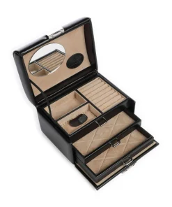 Merino Schmuckkasten Lederimitat schwarz