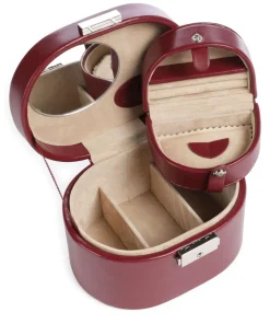 Merino Schmuckkasten Lederimitat dunkelrot