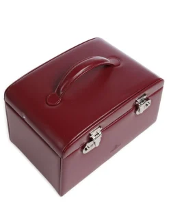 Merino Schmuckkasten Lederimitat dunkelrot