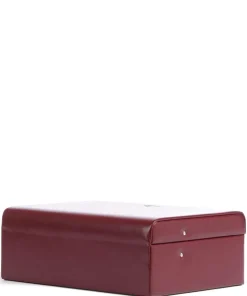 Merino Schmuckkasten Lederimitat rot