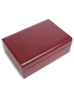 Merino Schmuckkasten Lederimitat rot