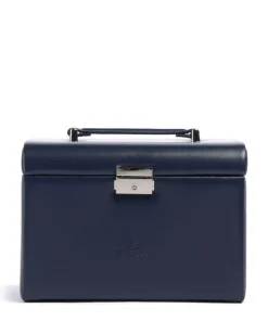 Merino Schmuckkasten Lederimitat dunkelblau