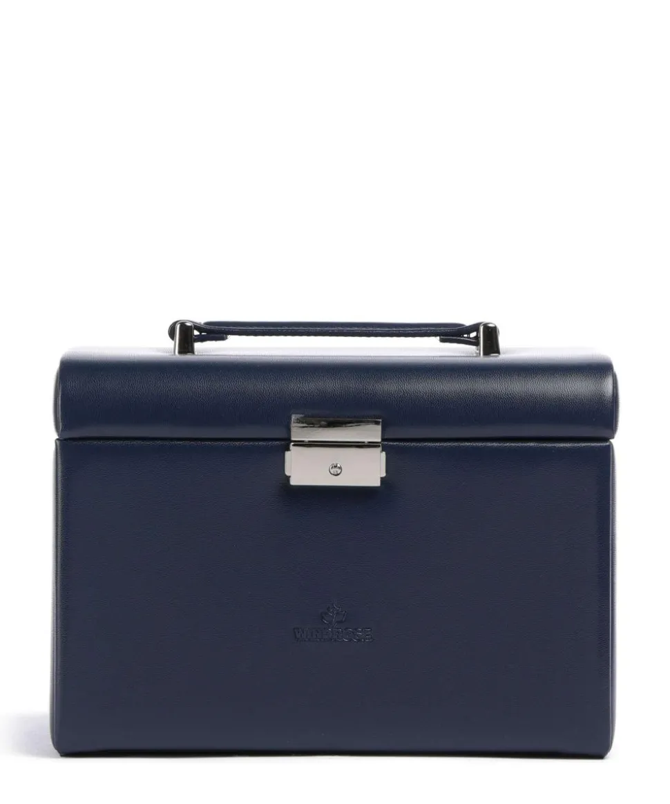 Merino Schmuckkasten Lederimitat dunkelblau