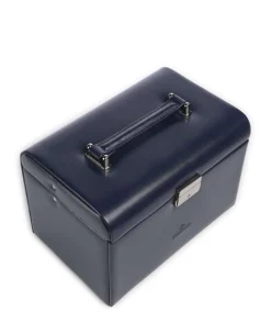 Merino Schmuckkasten Lederimitat dunkelblau