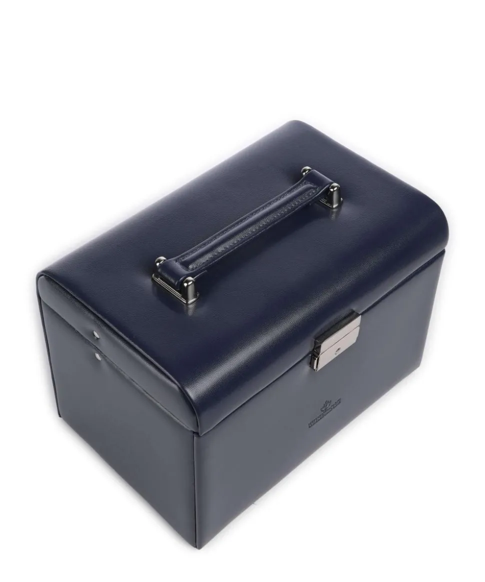 Merino Schmuckkasten Lederimitat dunkelblau
