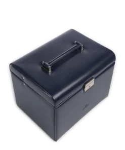 Merino Schmuckkasten Lederimitat dunkelblau