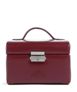 Merino Schmuckkasten Lederimitat dunkelrot