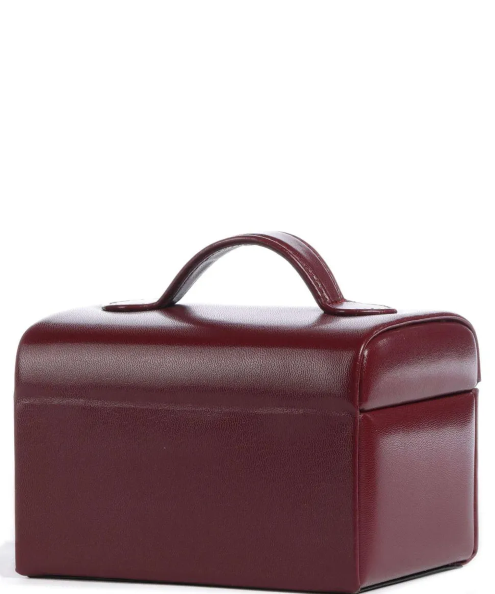 Merino Schmuckkasten Lederimitat dunkelrot