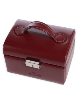 Merino Schmuckkasten Lederimitat dunkelrot