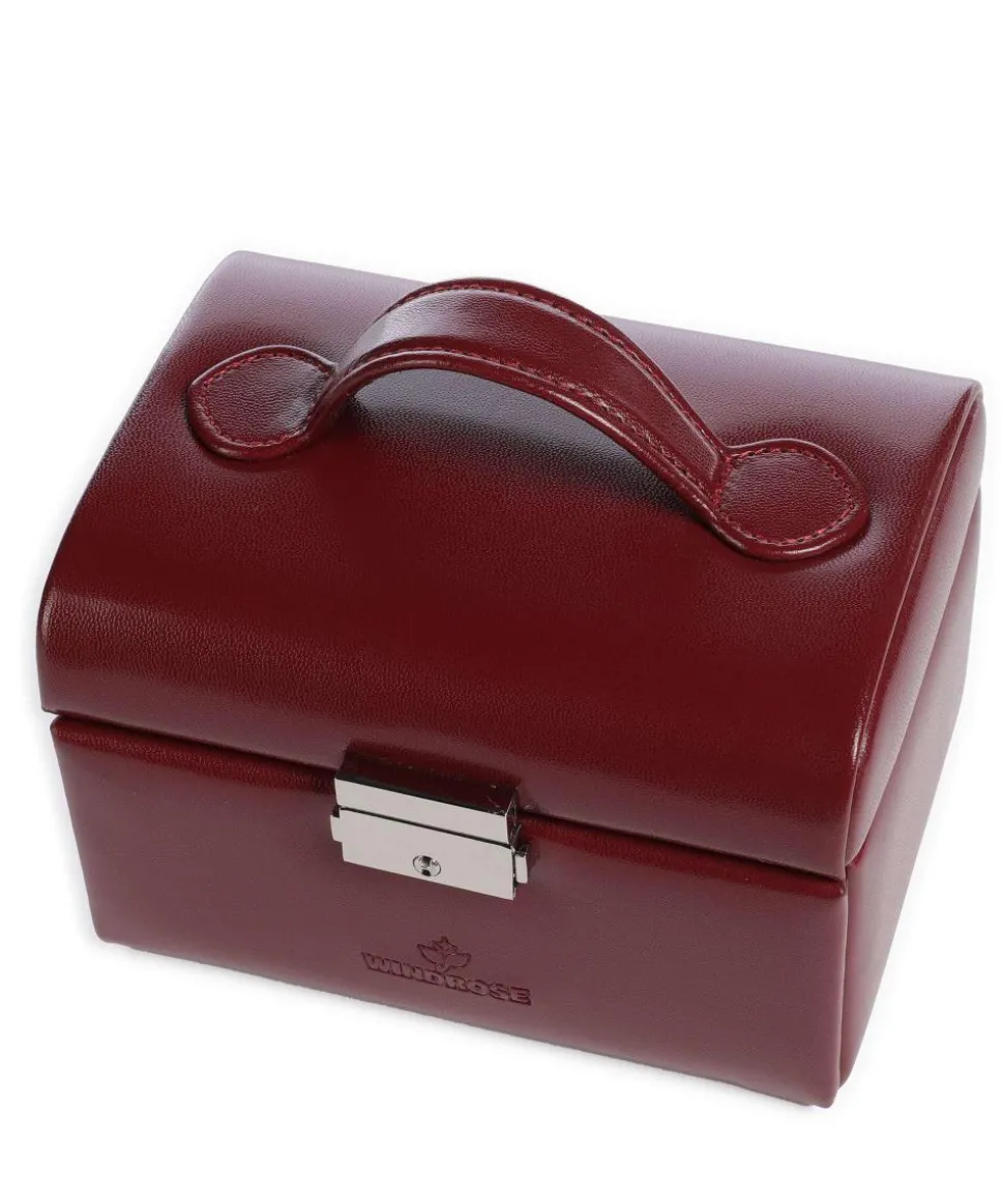 Merino Schmuckkasten Lederimitat dunkelrot