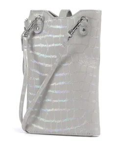 Mermaid Handytasche fein genarbtes Rindsleder hellgrau