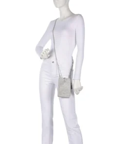 Mermaid Handytasche fein genarbtes Rindsleder hellgrau