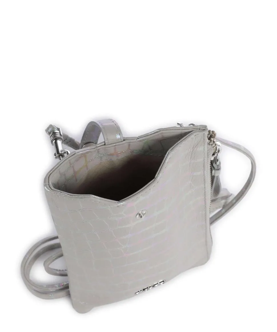 Mermaid Handytasche fein genarbtes Rindsleder hellgrau