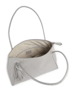 Mermaid Shopper geprägtes Rindsleder hellgrau