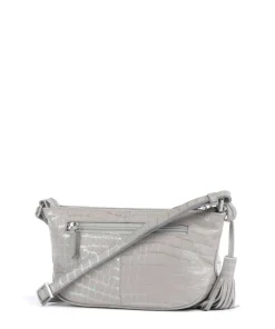 Mermaid Umhängetasche geprägtes Leder hellgrau