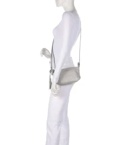 Mermaid Umhängetasche geprägtes Leder hellgrau