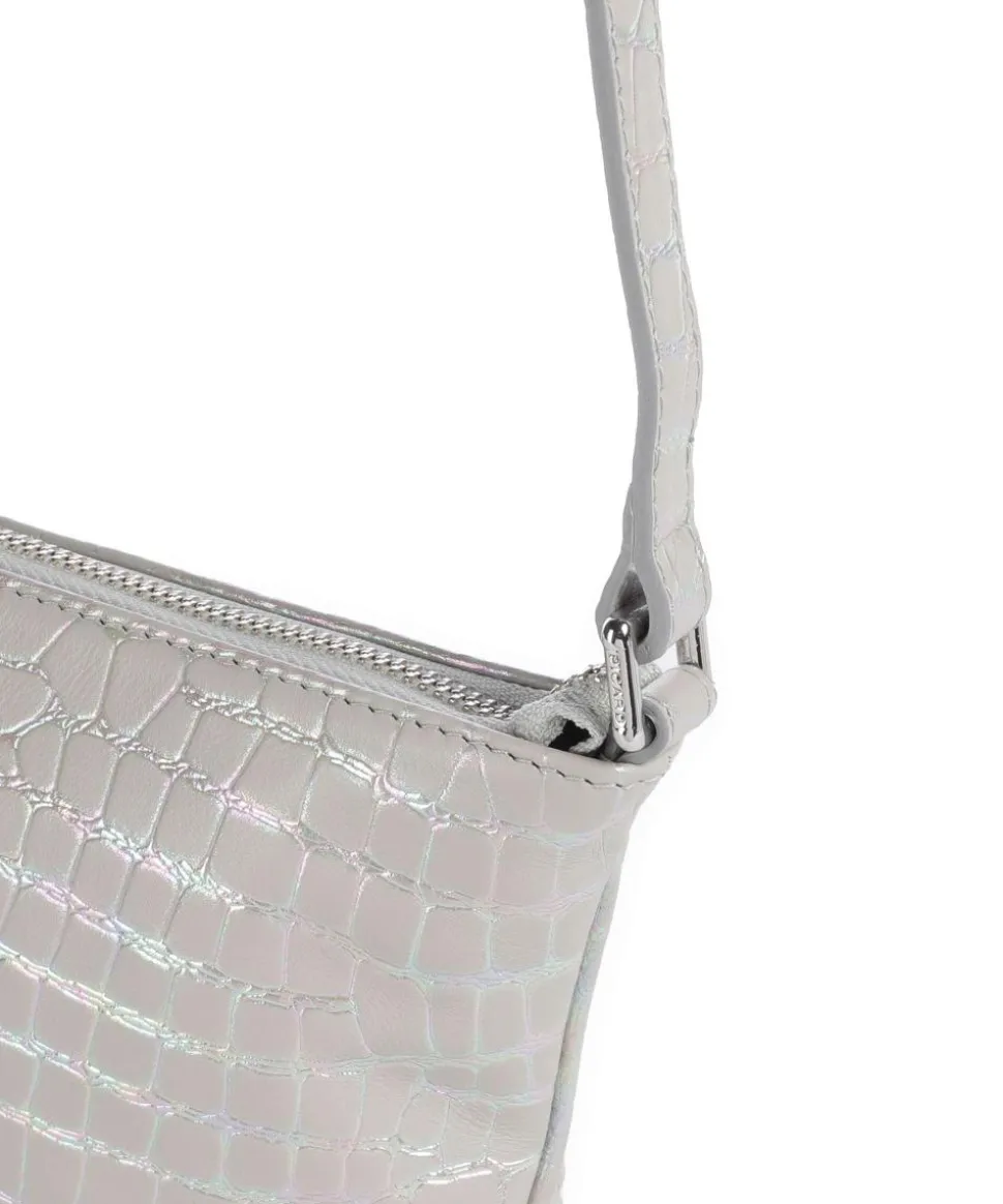 Mermaid Umhängetasche geprägtes Leder hellgrau