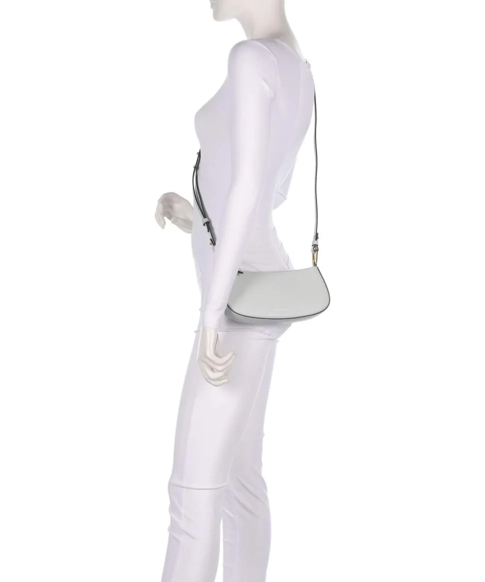 Merveille Schultertasche genarbtes Leder hellblau