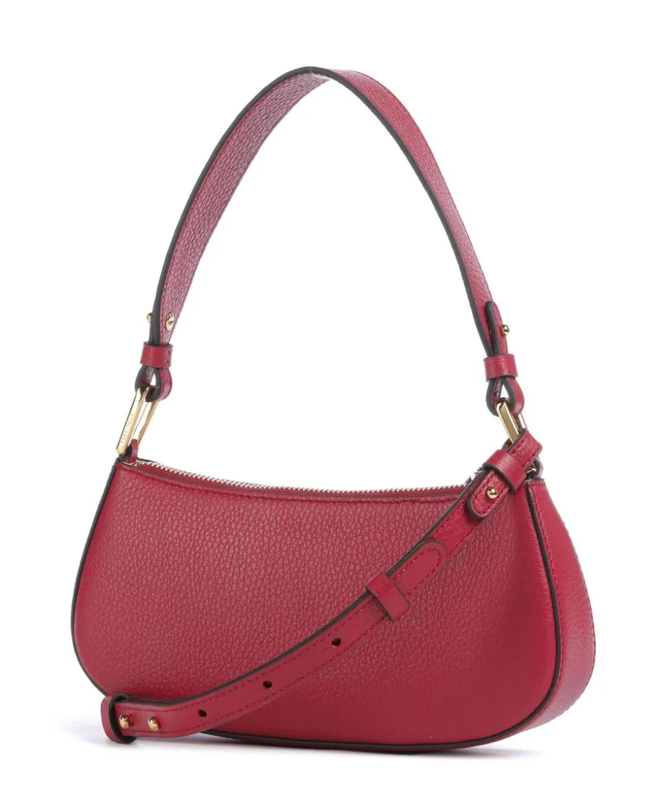 Merveille Schultertasche genarbtes Leder rot