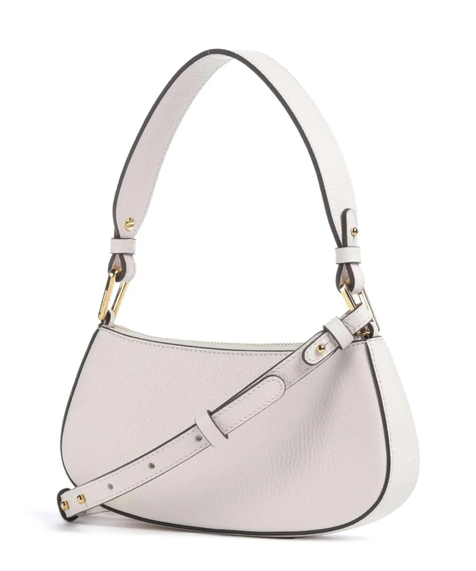 Merveille Schultertasche genarbtes Leder weiß