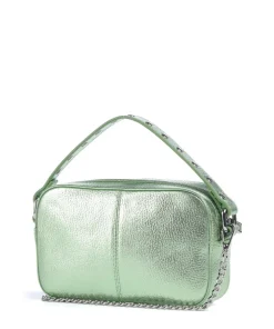 Metallic Helena Umhängetasche genarbtes Leder grün