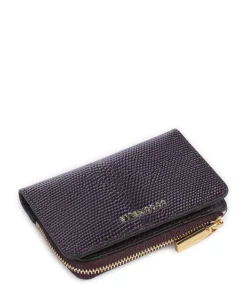 Metallic Lizard RFID Geldbörse geprägtes Rindsleder pflaume