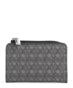 Metallic Monogram Geldbörse Canvas schwarz