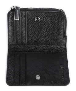 Metallic Monogram Geldbörse Canvas schwarz