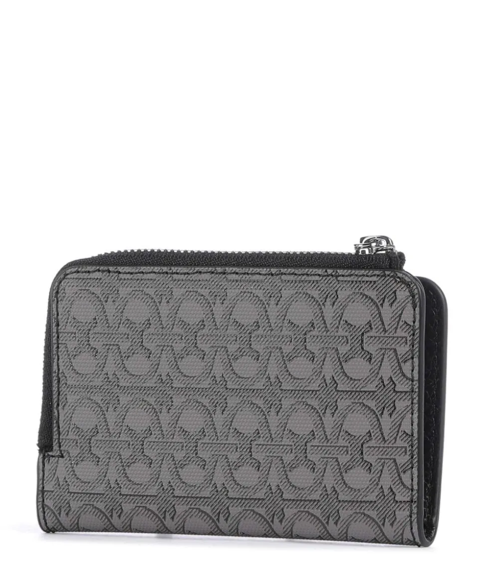 Metallic Monogram Geldbörse Canvas schwarz