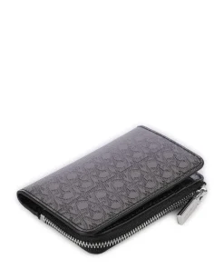 Metallic Monogram Geldbörse Canvas schwarz