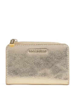 Metallic Smooth Metal Geldbörse Leder gold