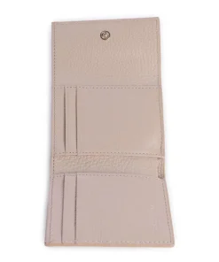 Metallic Soft Geldbörse genarbtes Leder nude