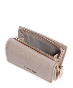 Metallic Soft Geldbörse genarbtes Leder nude