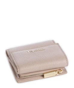 Metallic Soft Geldbörse genarbtes Leder nude