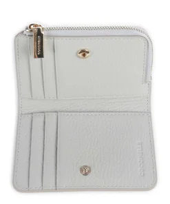 Metallic Soft Geldbörse genarbtes Leder hellblau