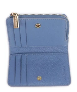 Metallic Soft Geldbörse genarbtes Leder blau