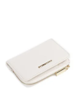 Metallic Soft Geldbörse genarbtes Leder weiß